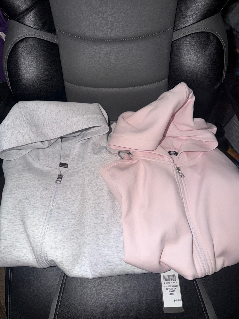 Kids Zip-Up Hoodie Jacket - Light Pink